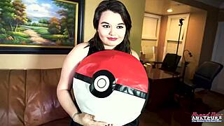 Busty brunette trinity deepthroats a juicy cock and gets deeply pounded, feeling every emotion