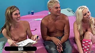 Blonde Indiana Newcummer Mia Mae Bounces On Dicks In Raw Threesome!