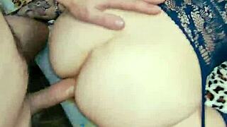 close-up gaping ass holes and rough stocking slut