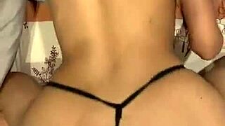 asian slut cheats bf after party blowjob and riding cum twice