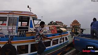 amateur teen couple having public sex on thai island