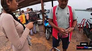 amateur teen couple having public sex on thai island