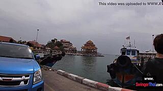 amateur teen couple having public sex on thai island