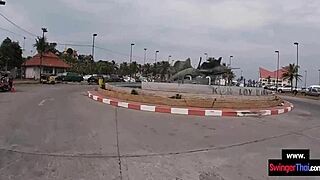 amateur teen couple having public sex on thai island