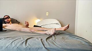 Masturbation with Stroking Sucking Vibrating Toy on Big Cock