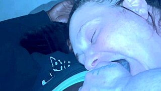 the bbw milf gives a sloppy gumjob with no teeth