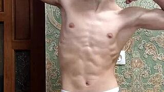 skinny boy flexes in underwear, what do you think?