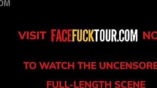 Massive tits latina slut drooling deep throat big cock