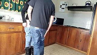 Quickie in the kitchen