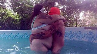 creampie giants boobs summer pool