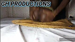 Little african teen slut twerks for daddy while her tight ass gets played with