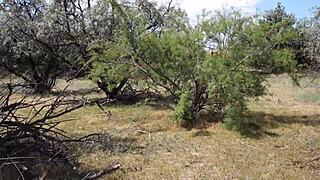 Shy Aboriginal Woman Dances Outdoors