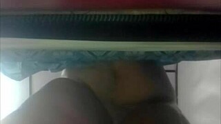 She loves cum deep in her ass without condom in my room