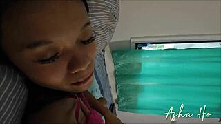 58 year old man dominates small 18+ asian pussy in pov bedroom fuck