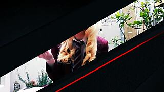 British blonde teen eagerly devours intense pussy licking in uniform