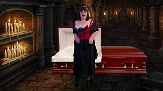 granny vampyra the cocksucking cum vampire swallows loads