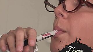 Lexy Lohan Nerd Intensely Fingers Pussy Solo