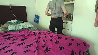 the sexy laura seduces her stepfather for a new phone by showing her underwear