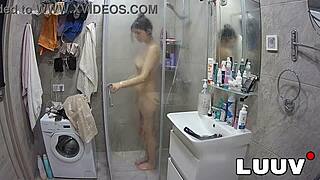 Luuv Beautiful Girl Alice Takes A Shower On A Amateur Reality Show