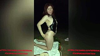 Neighbor's Wife Anal Fucking on Balcony at Night