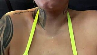 Training in thong bikini at gym facing Copacabana beach, almost expelled, felt excited