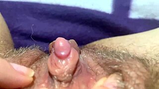 Intense big clit orgasm closeup