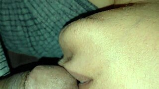 step brother rubbed and fucked the smooth pussy, oh man that dripping wet action!!