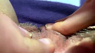 Intense big clit orgasm closeup