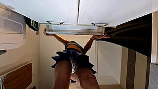 Can She Be Most Beautiful Girl Ever Look at Her Sexy Blue Mini Skirt and Panties