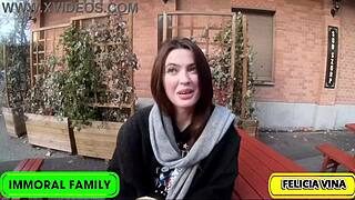 Winter Wonderland Foursome Felicia Vina Gets Railed In Budapest. Intense Action In The Snow.