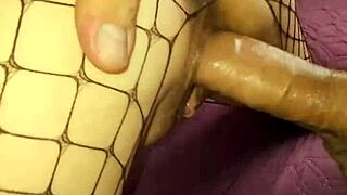 naked milf in stockings rides during first casting