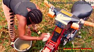 African wife queen enjoyed big dick ex in ghetto fun 😎