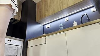 Redhead hot wife displays new mini skirt and panties