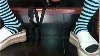 i masturbate with my friend c d, and she gives me her cock, latina brunette with big ass big tits big cock