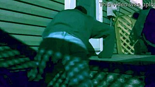 time lapse skinny girl stretches ass and legs against steps at night