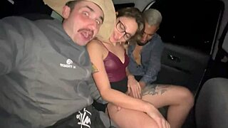 The Little Blonde Felt Naughty With Two In The Car