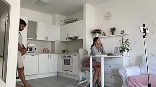 Behind scenes hardcore fuck with straight addict!