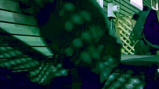 time lapse skinny girl stretches ass and legs against steps at night