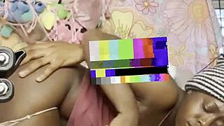 Raw Couch Fuck with Petite Ebony and Big Black Cock