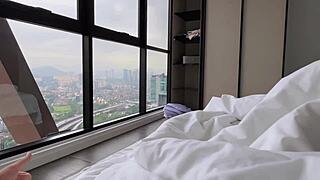 I dreamed of getting sucked, but my stepsister slipped under the covers for a real blowjob.