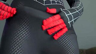 Miles Morales Homem Aranha Cosplay Jerking Off And Cumming A Lot - Thick Cum