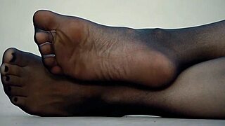Feet In Nylon Pantyhose