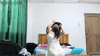 The Busty Executive Chooses A White Dress And Starts Showing Her Beautiful Vagina