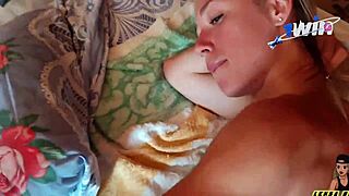 he woke her up with a hard cock and finished in the pussy of a barely awake blonde