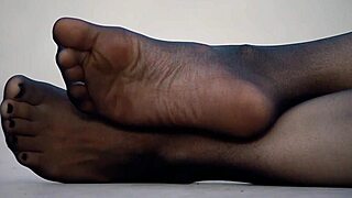 Feet In Nylon Pantyhose