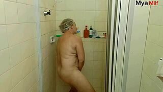 Madrasta Catches Adopted Son Masturbating While She Bathes And Has Sex In Shower