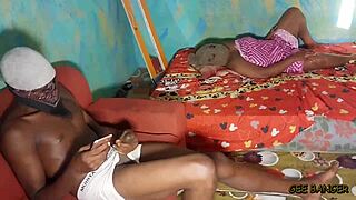 The ebony queen amateur gets banged hard by muscular men in various positions.