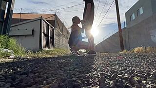 Hey, watch this public pussy eating and car sex 😏