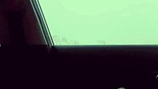 Dick dance outside in vehicle with big black cock