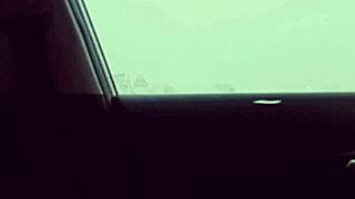 Dick dance outside in vehicle with big black cock